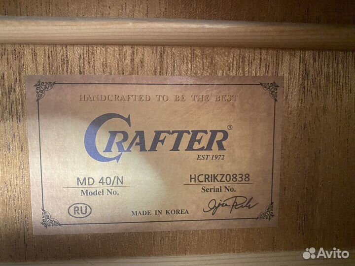 Акустическая гитара crafter MD 40/N