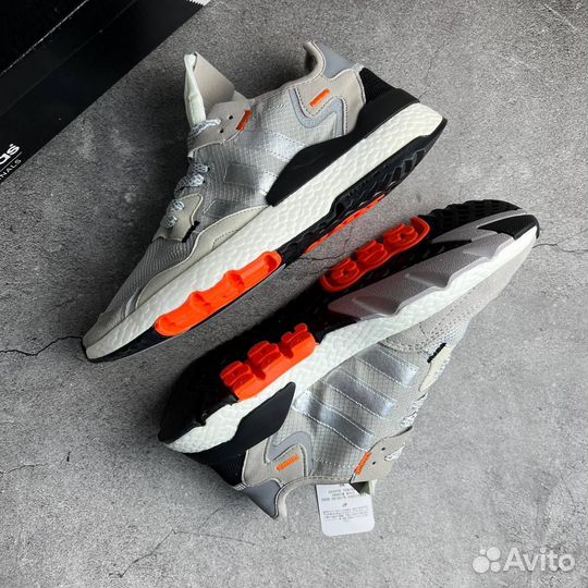 Кроссовки Adidas Nite Jogger Grey Orange (36-45)