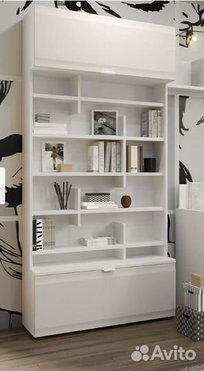 Книжный шкаф. Белый. DMI Дятьково, серия Turin