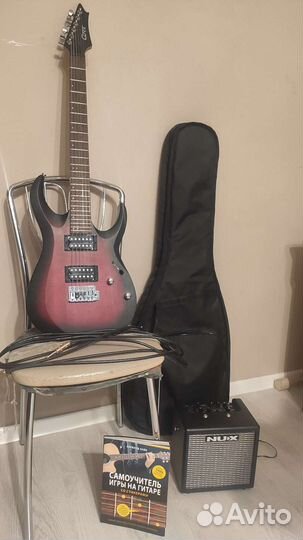 Электрогитара cort X100 + комбик Nux Mighty8BT