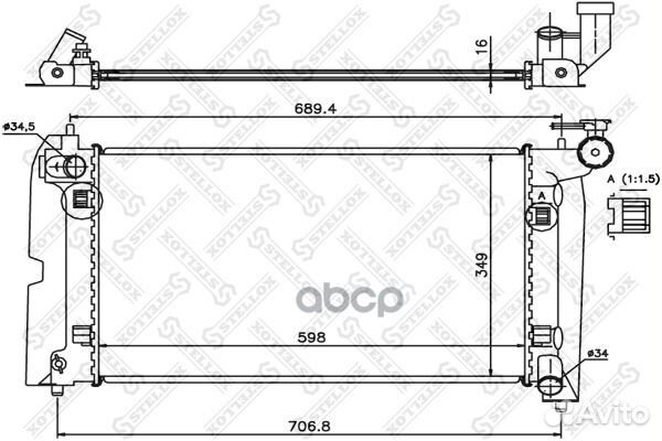 10-25362-SX радиатор системы охлаждения Toyota
