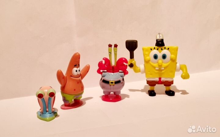 Фигурки из киндера «Губка Боб»-3+1