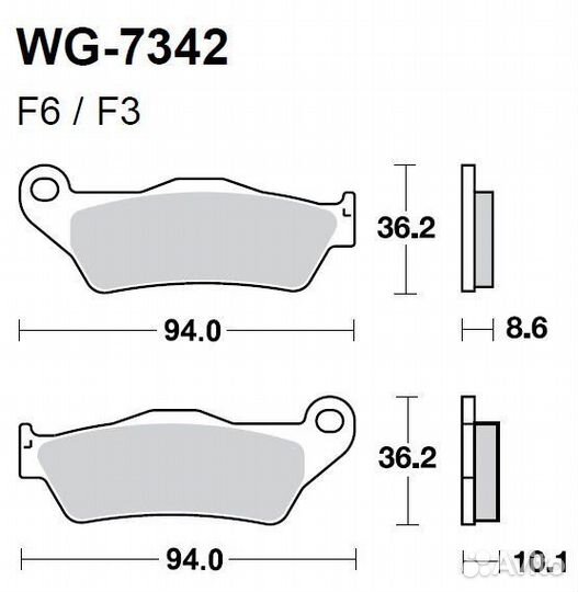 Колодки WRP WG-7342-F3 (FDB2039 / FDB2018 / FA181