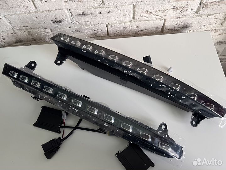 Дневные ходовые огни, поворотники для ауди q7