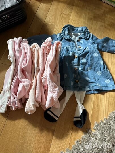 Фирменные вещи пакетом на девочку 62 68