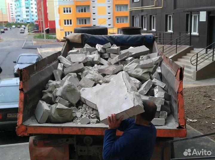 Вывоз-демонтаж строительного мусора с грузчиками