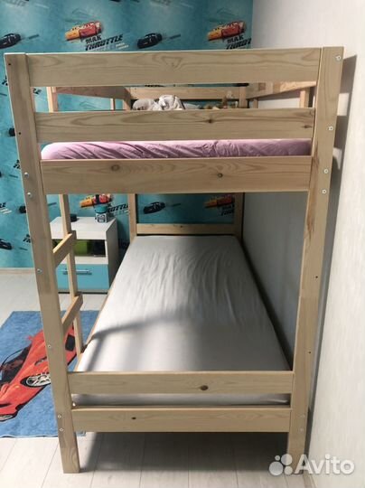 Двухъярусная кровать бу с матрасами