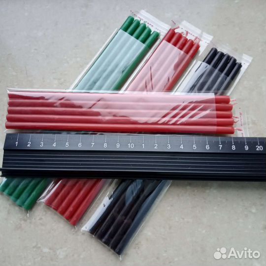 Набор Восковых свечей, цветные, 5 штук