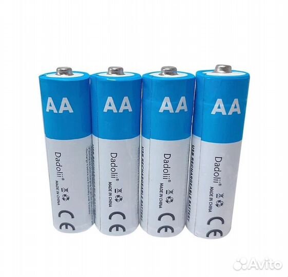 Аккумуляторные батарейки аа 1,5 V / Type-c / 2600