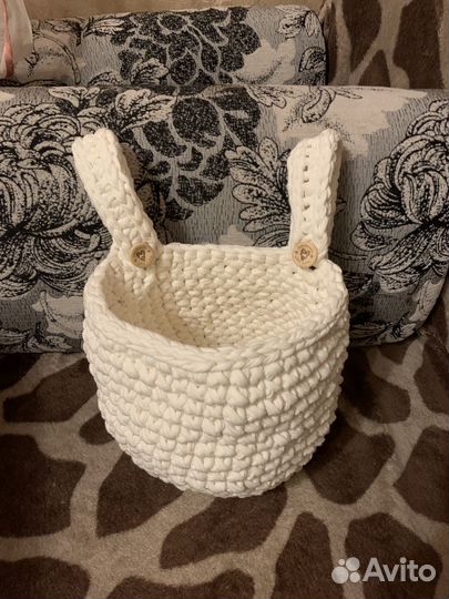 Вызаные корзины ручной работы