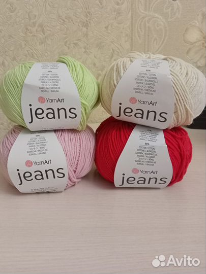 Пряжа, YarnArt Jeans, нитки для вязания