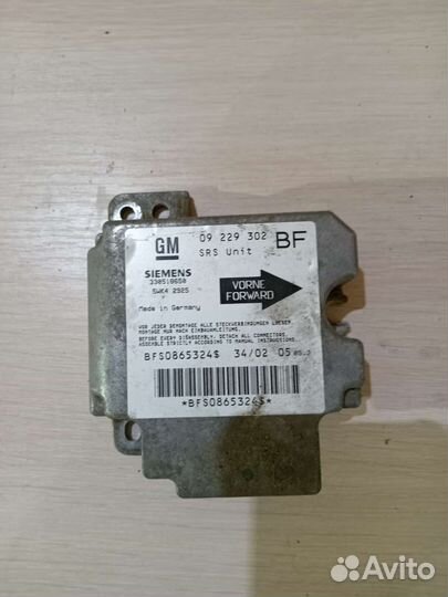 Блок управления аирбагом на опель астра G 1.6