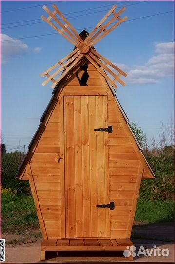 Дачный туалет деревянный ACC342