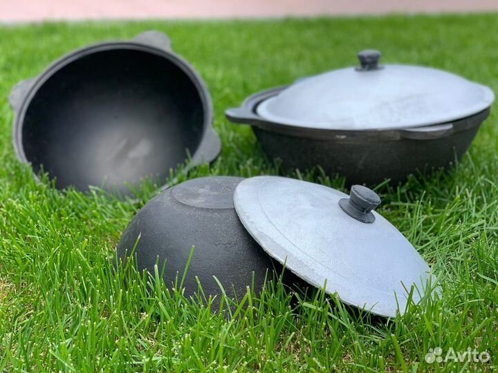 Казан чугунный 4 литров. Азиатская чаша