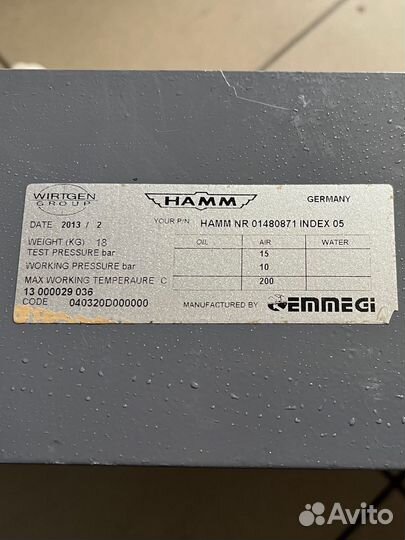 Радиатор охлаждения hamm