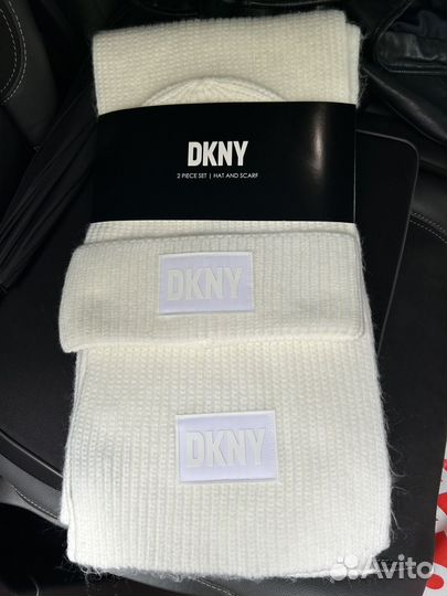 Dkny шапка + шарф комплект новый оригинал