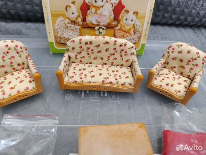 Игровой набор сильвани фемели. Мебель для гостиной