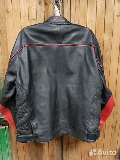 Мотокуртка кожаная мужская 54
