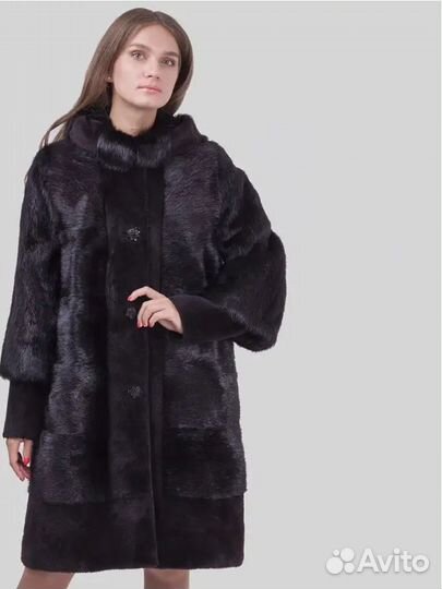 Шуба нутрия. стриженая нутрия