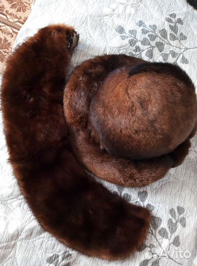 Шапка норковая и воротник