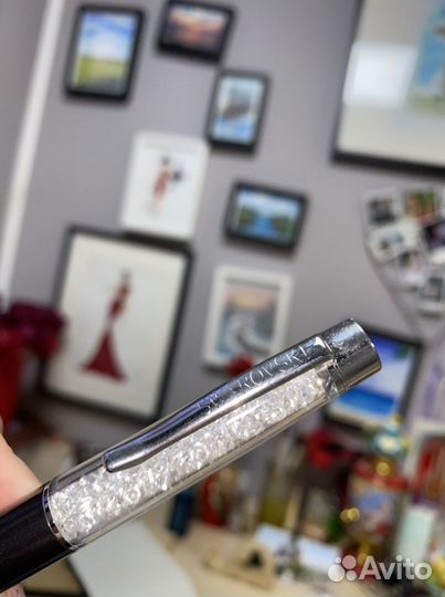 Ручка swarovski оригинал черный цвет чернил