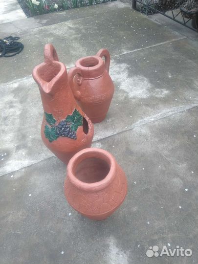 Бетонные уличные вазоны ручной работы