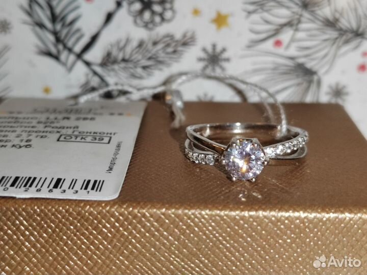 Новые серебряные серьги и кольцо серебро 925