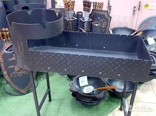 Мангал с местом под казан