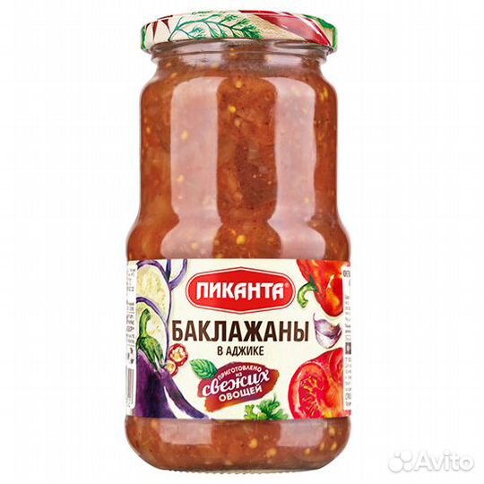 Консерва Баклажаны Пиканта в аджике 520г