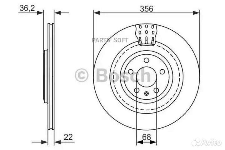 Bosch 0986479749 0 986 479 749 диск тормозной задн
