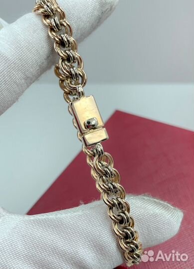 Браслет шикарный 22,99 грамм золото 585 якорное 21
