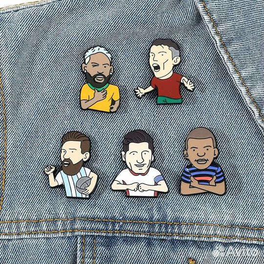 Значки Месси, Роналду, Неймар. Левандовски