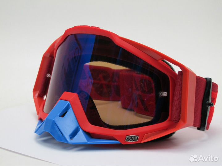 Очки кроссовые 100% racecraft stealth red rp