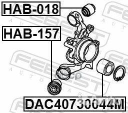 Подшипник ступичный задний 40x73x44 honda strea