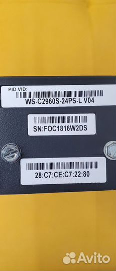 Коммутатор cisco ws-c2960s -24ps-L