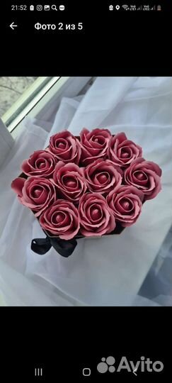 Букет из мыльных роз