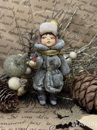 Ватная ёлочная игрушка 