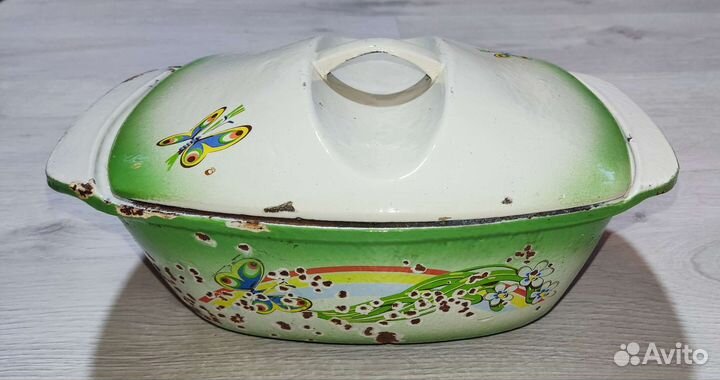 Чугунная гусятница и утятница СССР