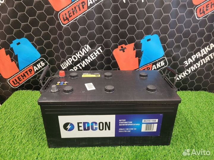 Аккумулятор edcon 225 Ah о.п. 1150A