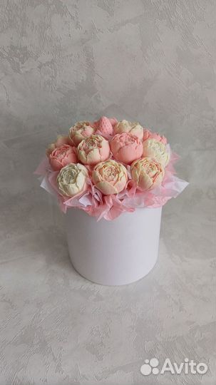 Букет шоколадные пионы розы тюльпаны