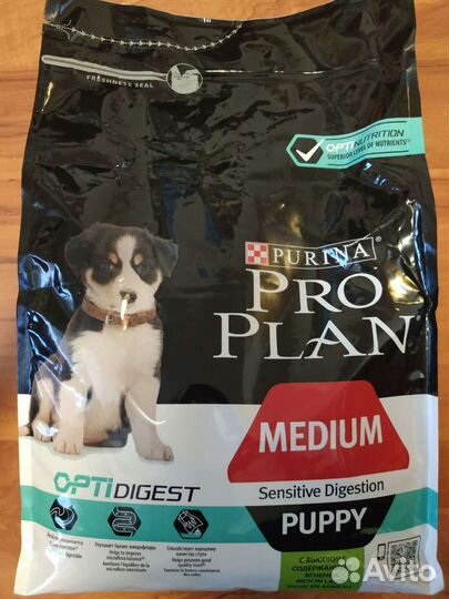 Корм для собак Purina Pro Plan medium puppy 12кг