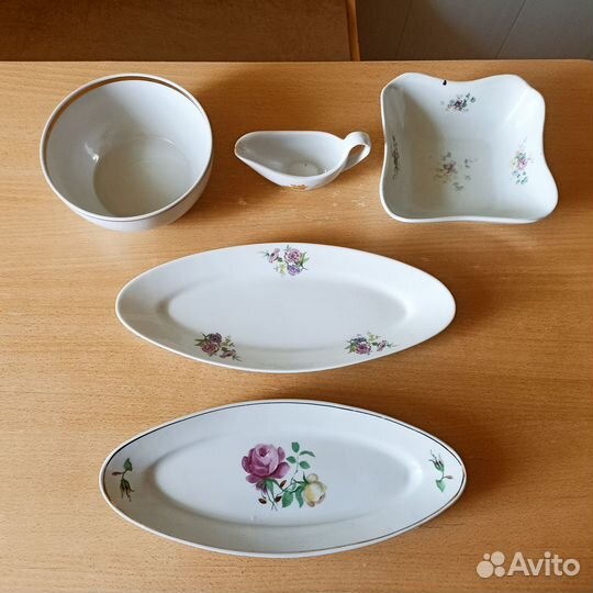 Салатник. Соусник. Селёдочница.Фарфор.Дулево. СССР