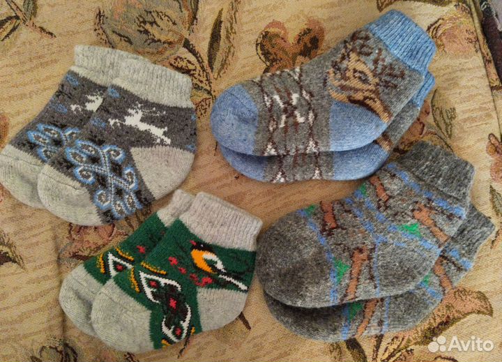 Носки шерстяные детские 14 см и 16 см