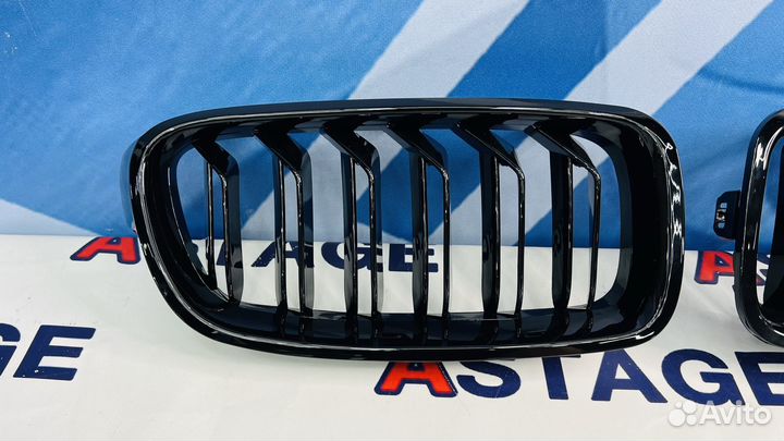 Решетка радиатора BMW F30 CS стиль черный глянец