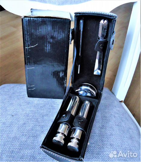 Подарочный Набор из нерж. стали в кожаном кофре