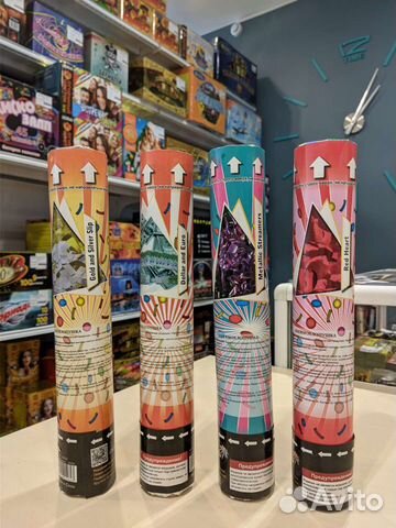 Пневмо хлопушка сердца доллар серпантин