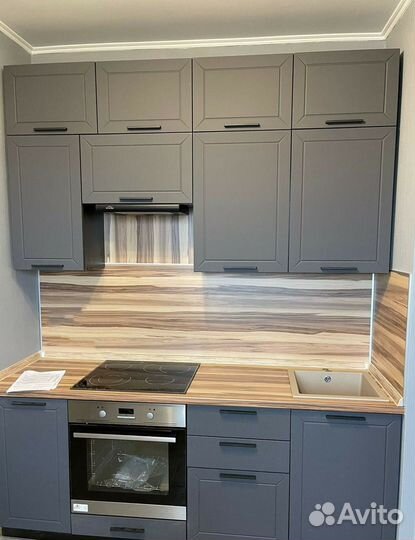 Кухня модульная новая серая