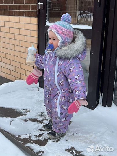 Зимний комбинезон для девочки 80