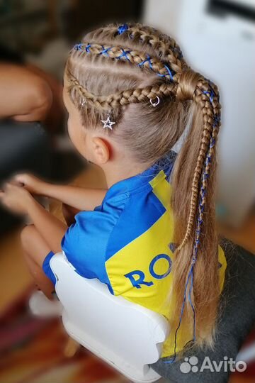 Косы с канекалоном, хвост на резинке, косы быстро