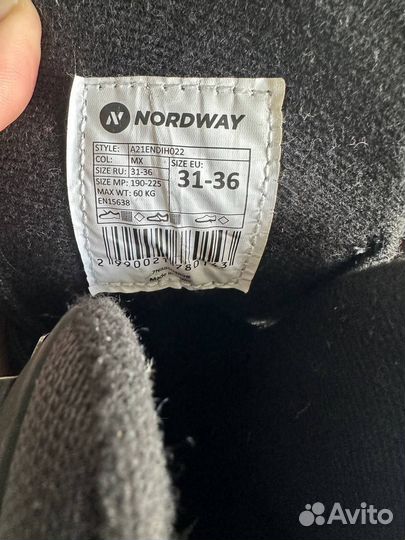 Коньки детские раздвижные Nordway 31 36